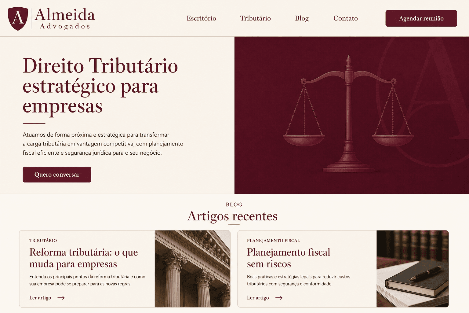 Preview do site Almeida Advogados