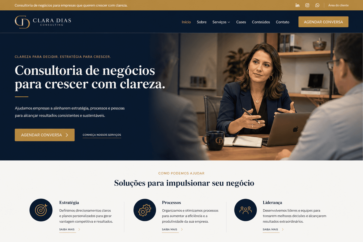 Preview do site Consultoria de negócios