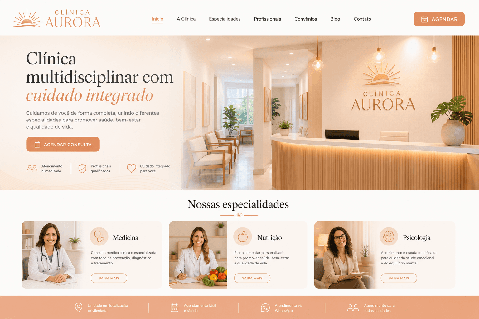 Preview do site Clínica multidisciplinar