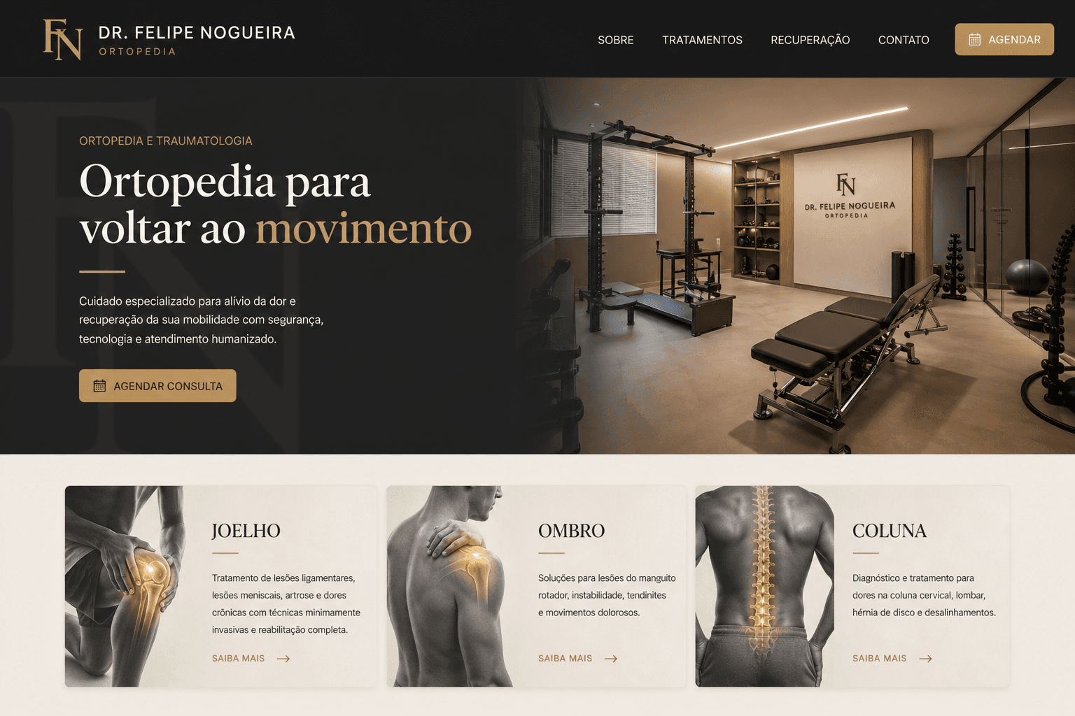 Preview do site Ortopedia