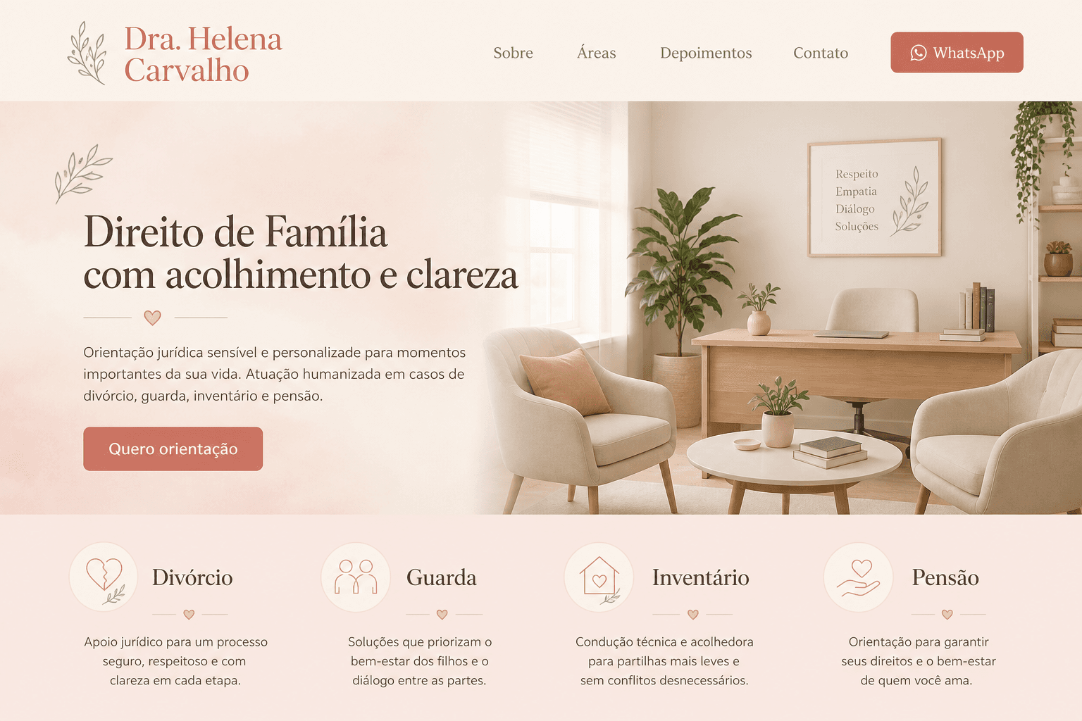 Preview do site Dra. Helena Carvalho