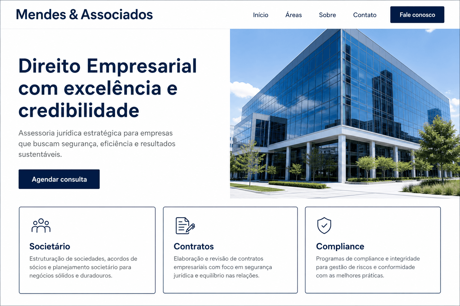 Preview do site Escritório Mendes & Associados