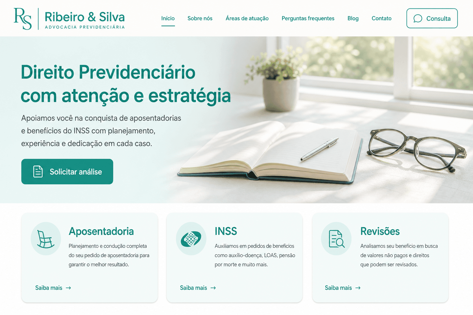 Preview do site Ribeiro & Silva