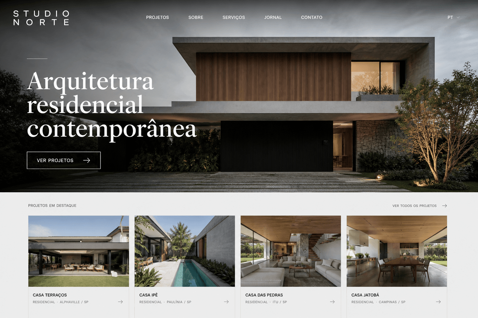 Preview do site Arquitetura residencial